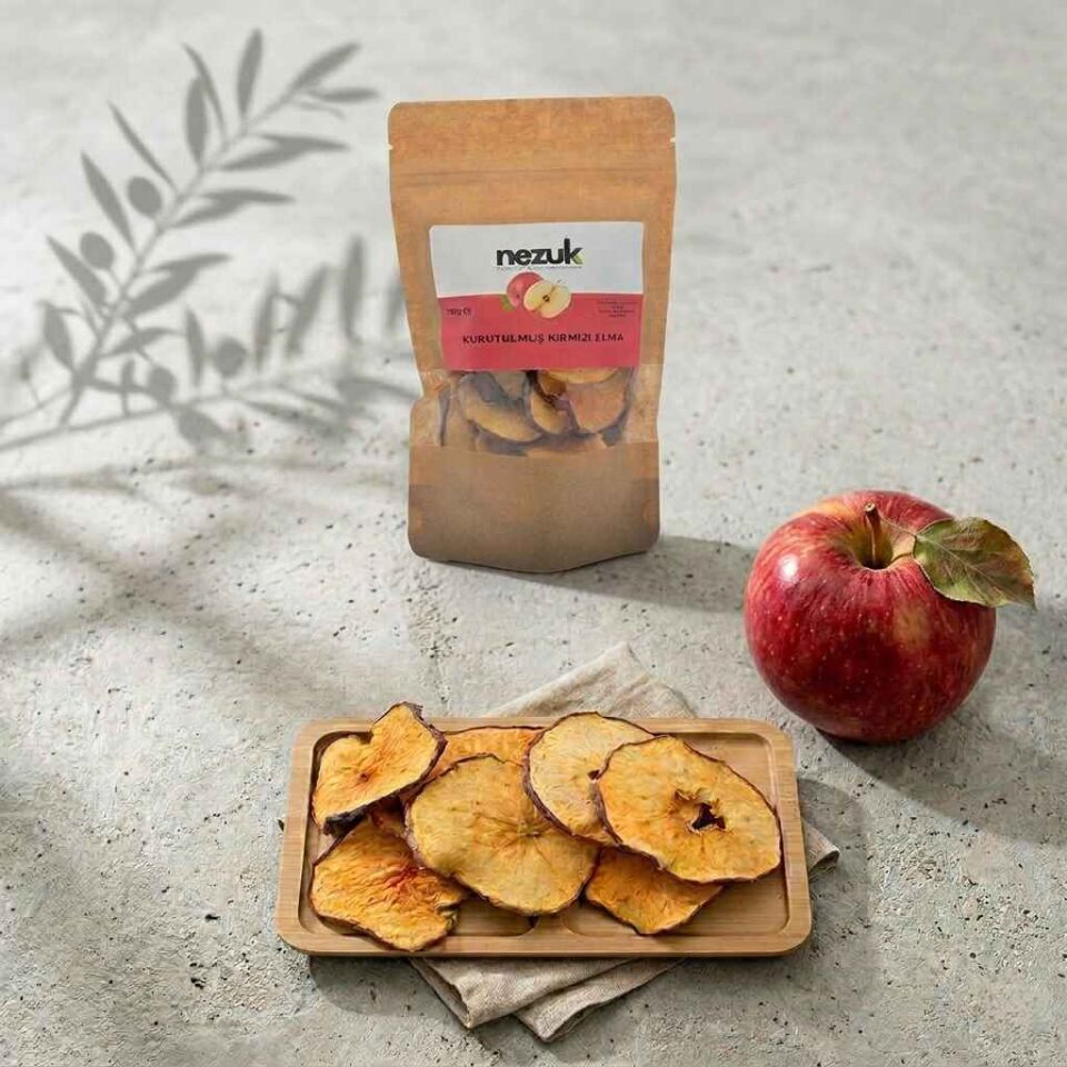 Nezuk Kurutulmuş Doğal Kırmızı Elma 100g