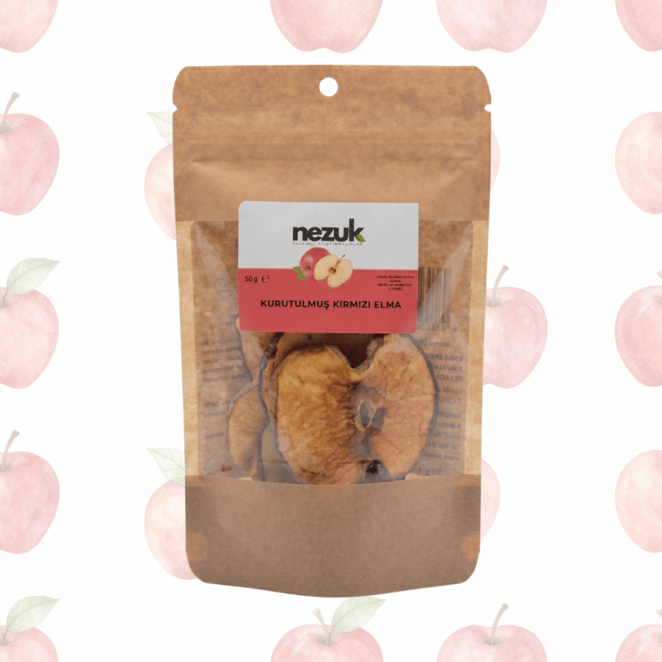 Nezuk Kurutulmuş Doğal Kırmızı Elma 50g