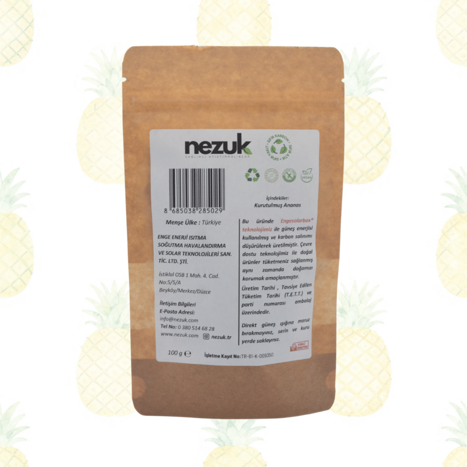 Nezuk Kurutulmuş Doğal Ananas