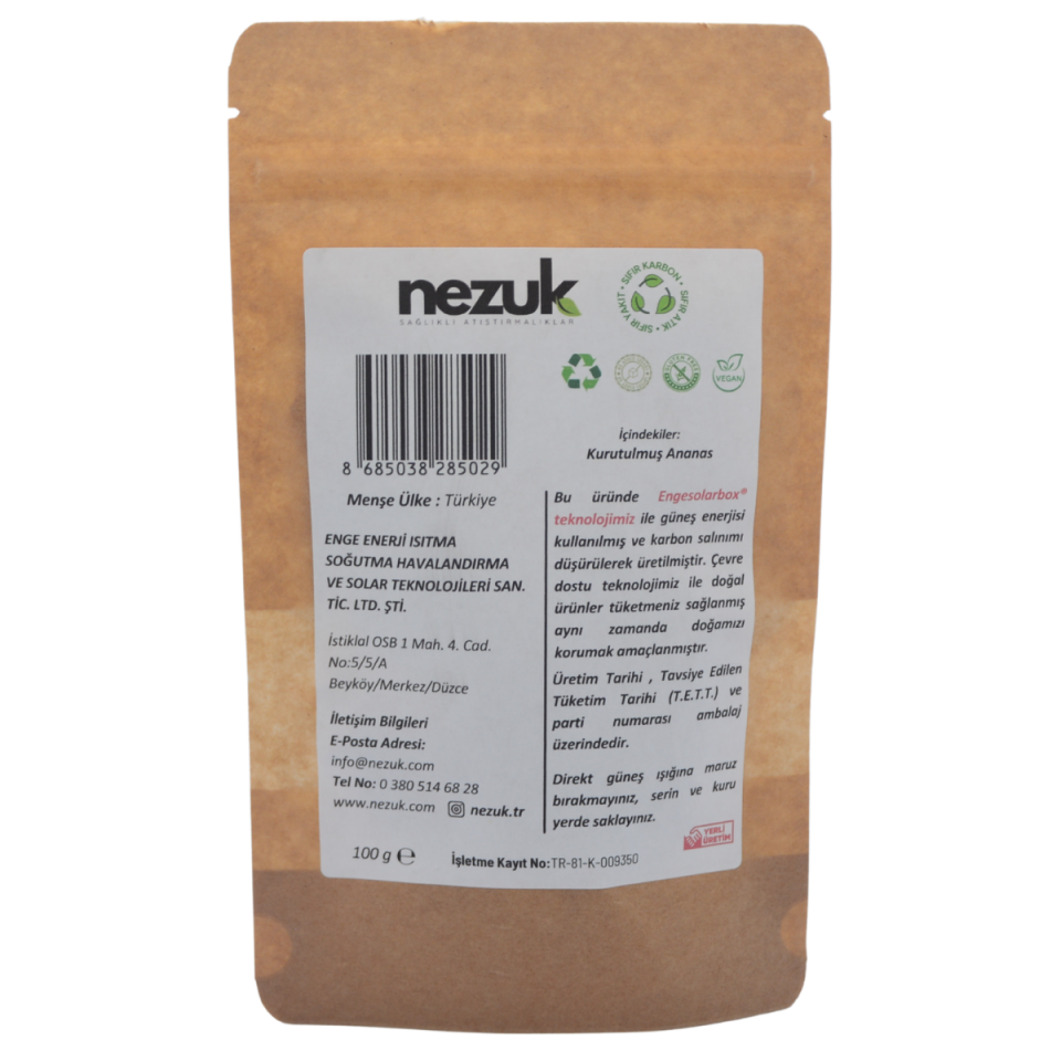 Nezuk Kurutulmuş Doğal Ananas