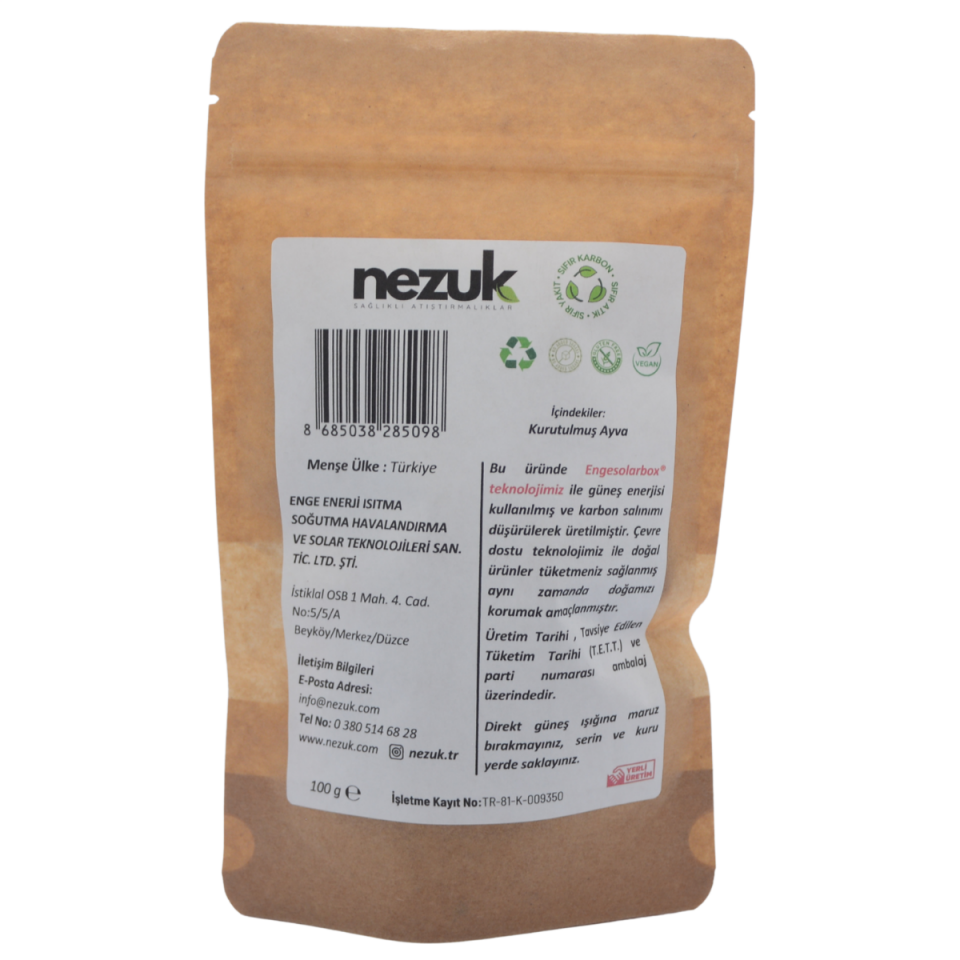 Nezuk Kurutulmuş Doğal Ayva