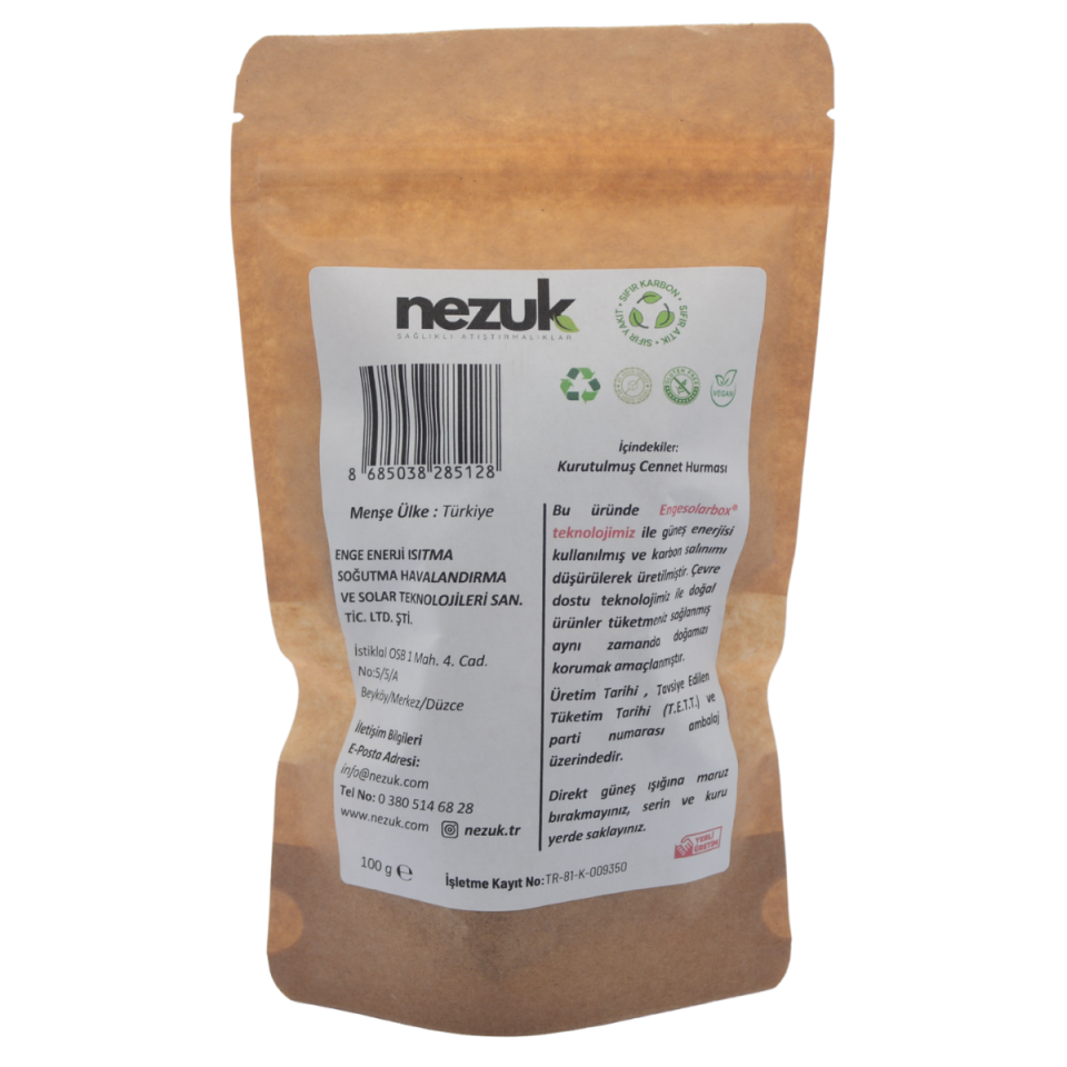 Nezuk Kurutulmuş Doğal Cennet Hurması-Cips