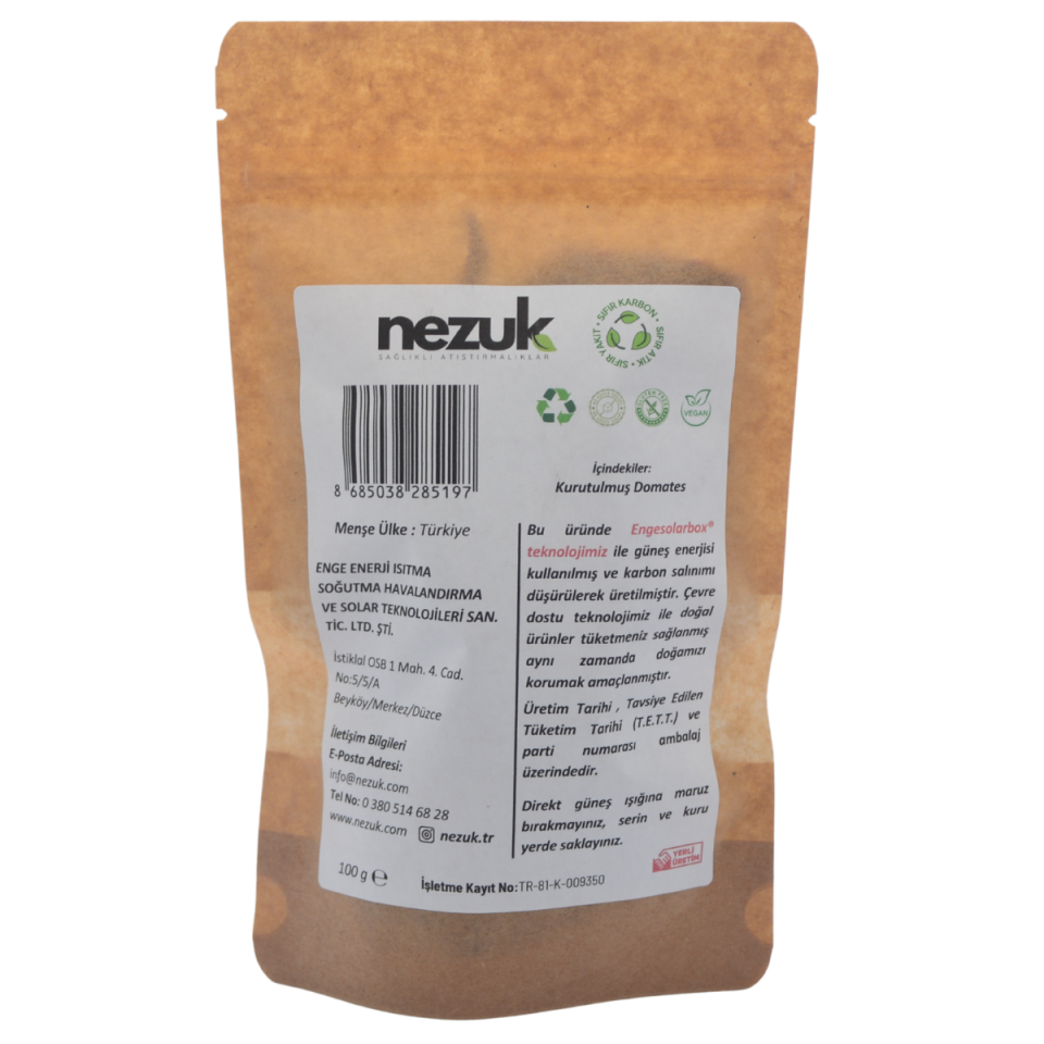 Nezuk Kurutulmuş Doğal Domates