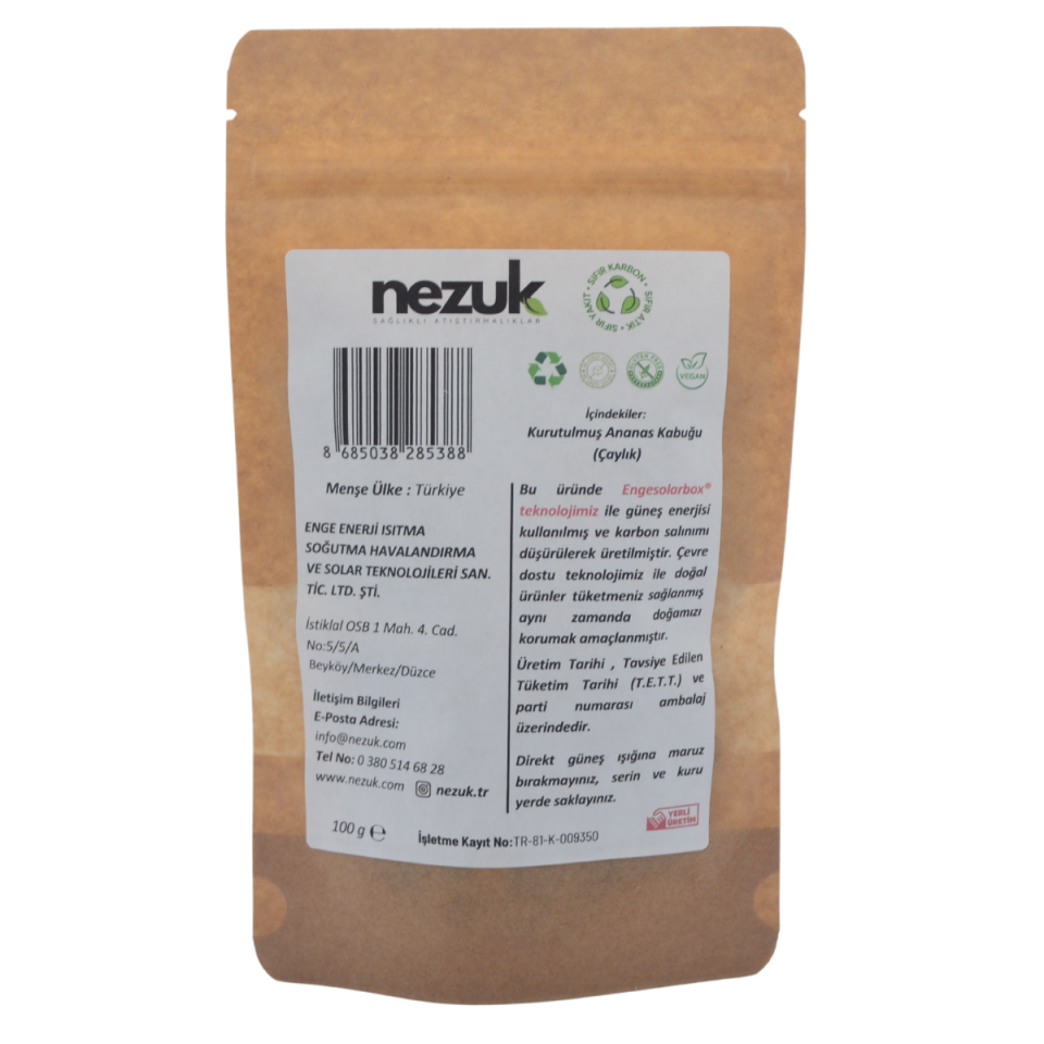 Nezuk Kurutulmuş Doğal Ananas Kabuğu (Çaylık)