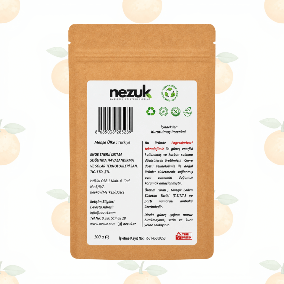 Nezuk Kurutulmuş Doğal Portakal 100g