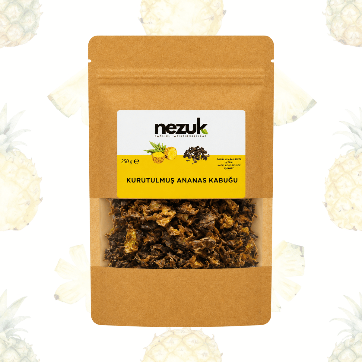 Nezuk Kurutulmuş Doğal Ananas Kabuğu (Çaylık) 250g