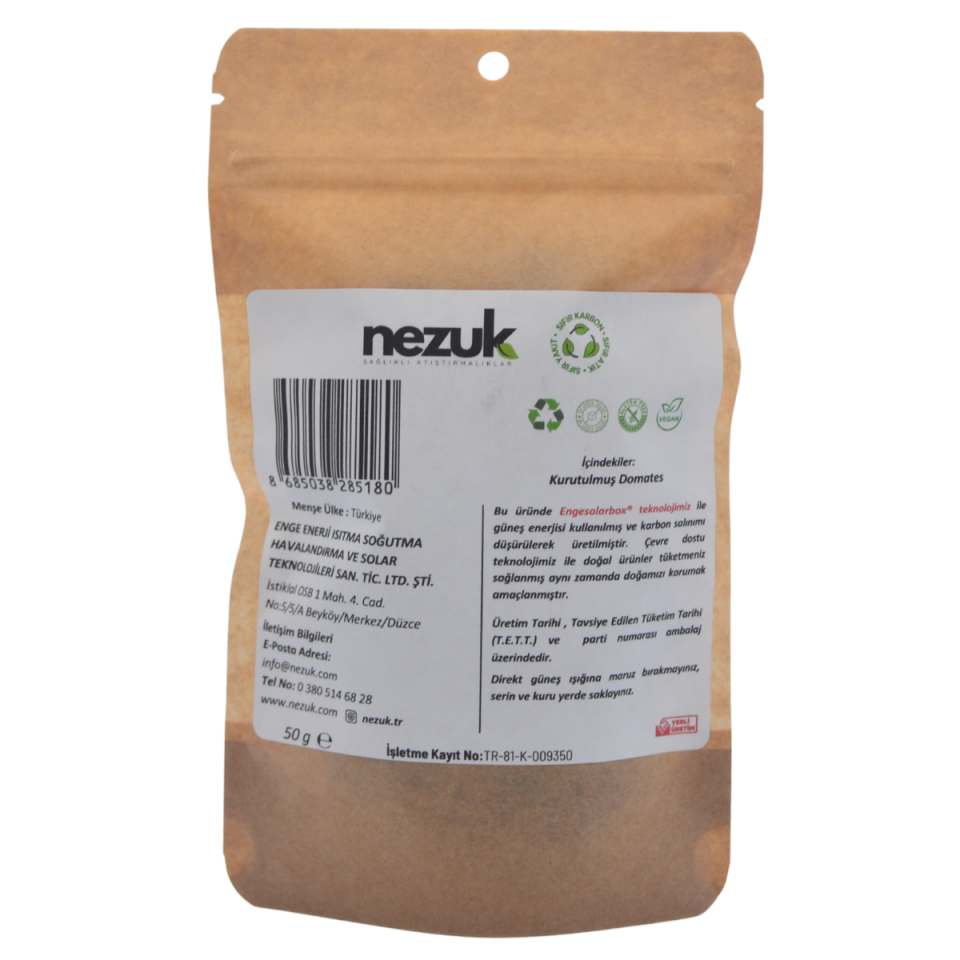 Nezuk Kurutulmuş Doğal Domates 50g