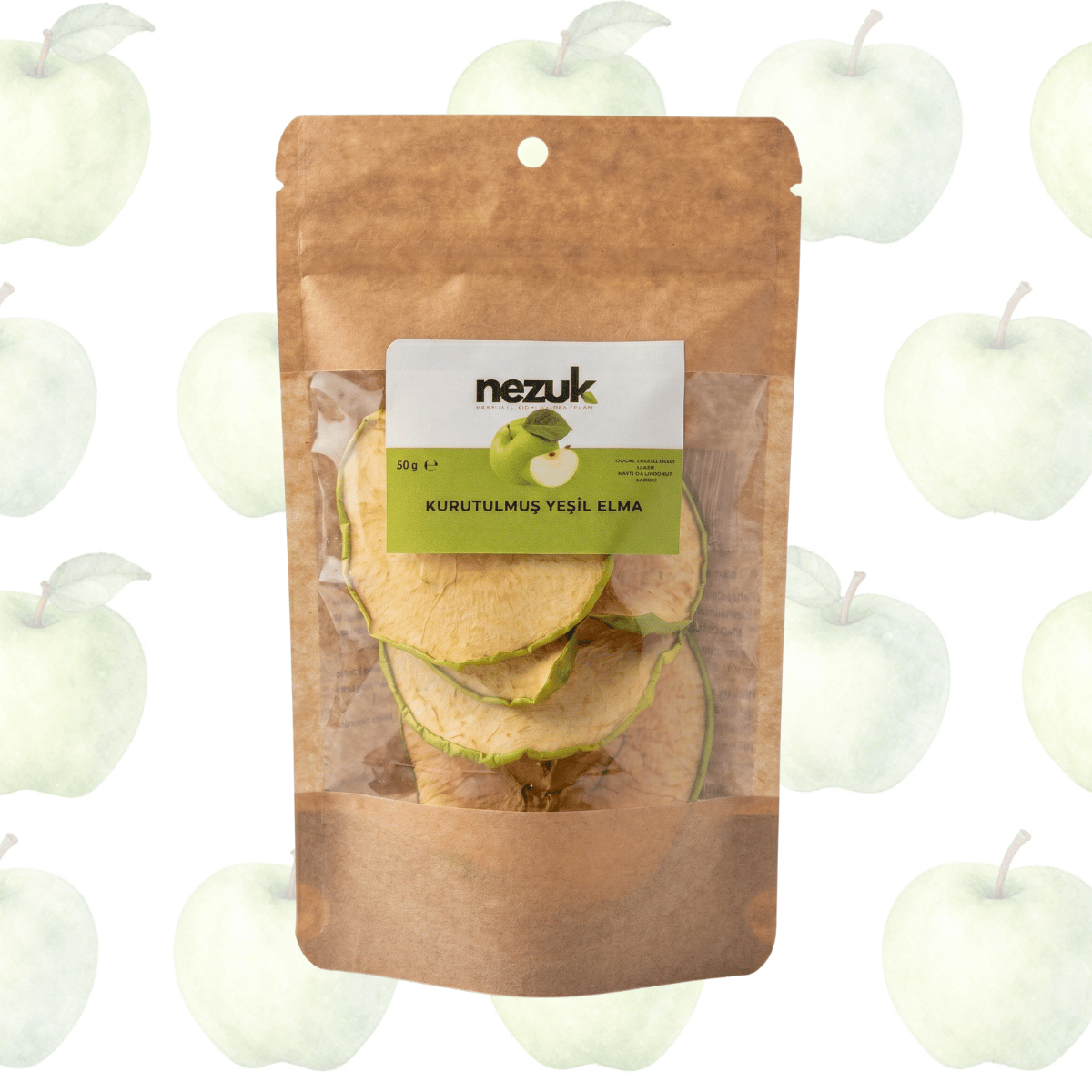 Nezuk Kurutulmuş Doğal Yeşil Elma 50g