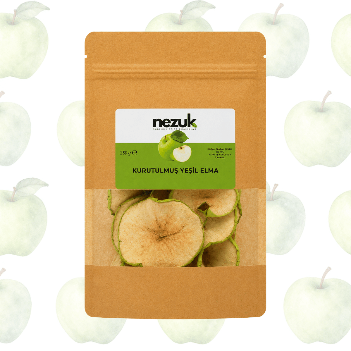 Nezuk Kurutulmuş Doğal Yeşil Elma 250g