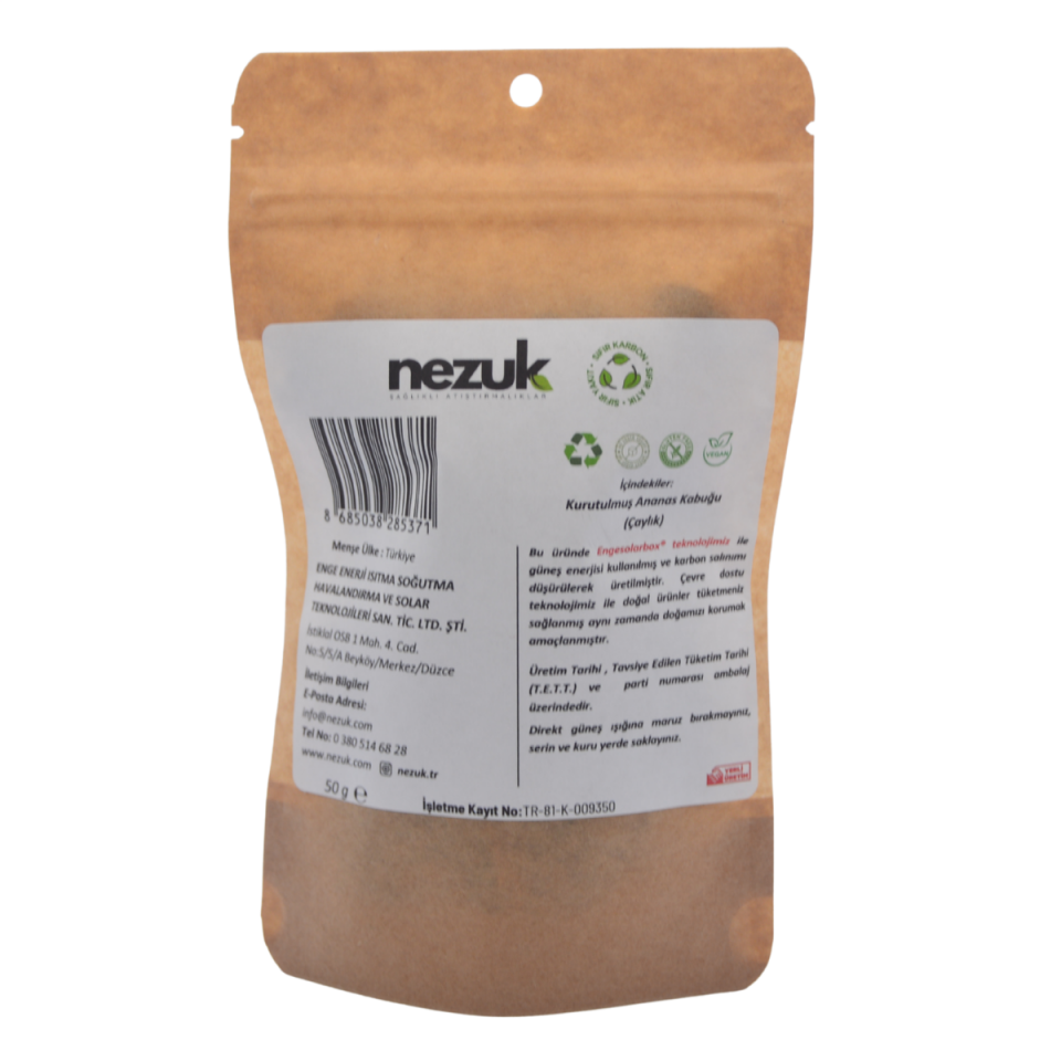 Nezuk Kurutulmuş Doğal Ananas Kabuğu (Çaylık) 50g