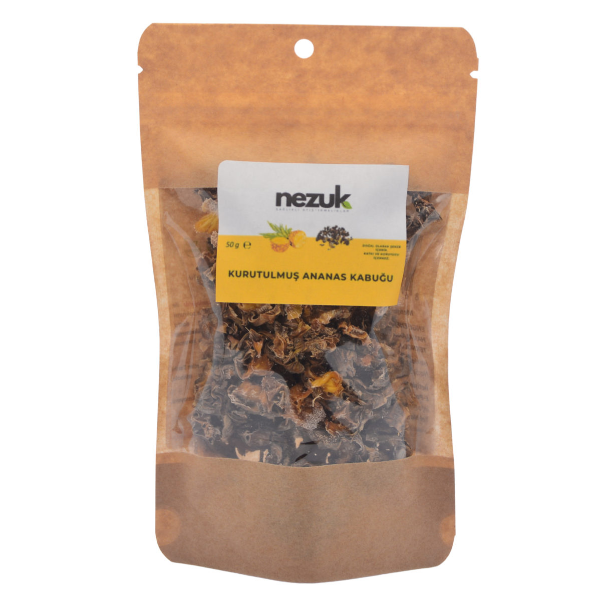 Nezuk Kurutulmuş Doğal Ananas Kabuğu (Çaylık) 50g