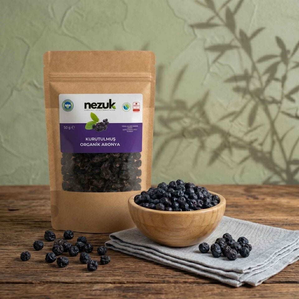 Nezuk Kurutulmuş Organik Aronya 50g