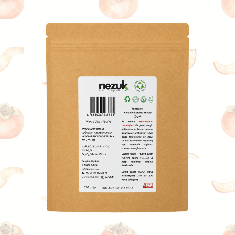 Nezuk Kurutulmuş Doğal Cennet Hurması Kabuğu (Çaylık) 250g