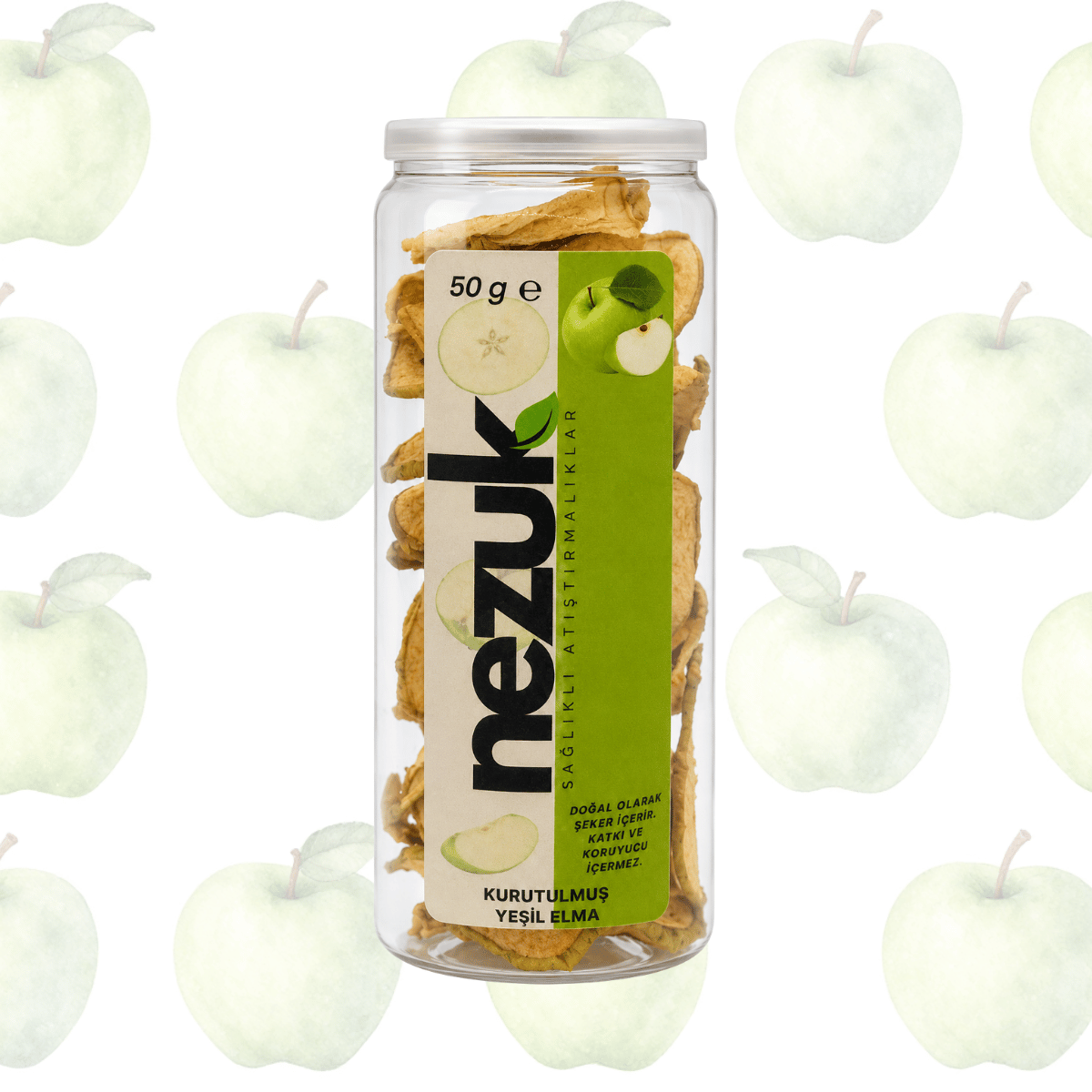 Nezuk Kurutulmuş Doğal Yeşil Elma-PET