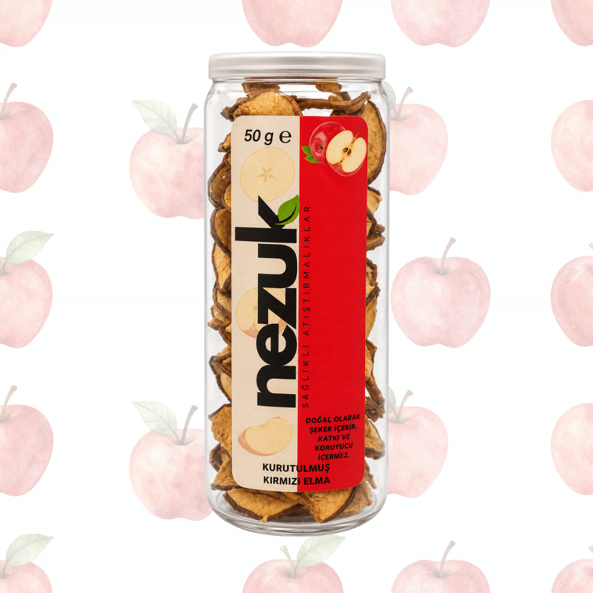 Nezuk Kurutulmuş Doğal Kırmızı Elma-PET