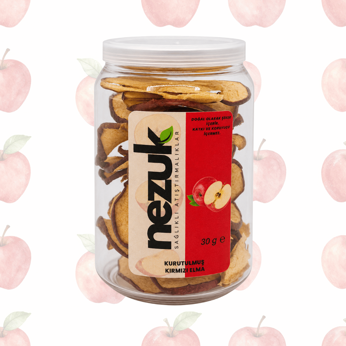 Nezuk Kurutulmuş Doğal Kırmızı Elma-PET 30g