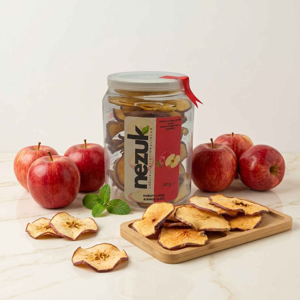 Nezuk Kurutulmuş Doğal Kırmızı Elma-PET 30g