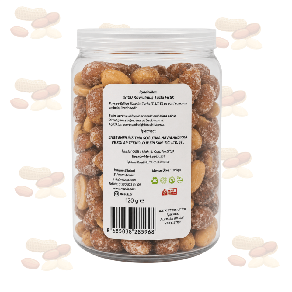 Nezuk Kavrulmuş Tuzlu Fıstık-120 gr